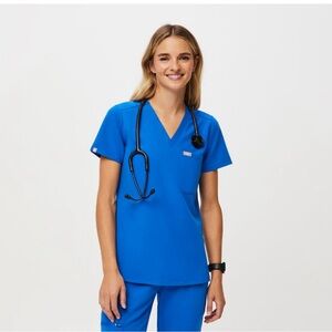 FIGS - Catarina One Pocket Scrub Top - Royal Blue S